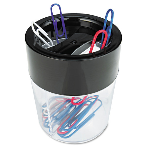Customer Appreciation Sale - Save up to $60 off | Universal UNV08126 2 1/2 in. x 2 1/2 in. x 3 in. Two Compartment Plastic  Magnetic Clip Dispenser image number 0