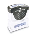 Stamps & Stamp Supplies | ACCUSTAMP2 035575 1.63 in. x 0.5 in. APPROVED Pre-Inked Shutter Stamp - Blue image number 0