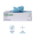 Disposable Gloves | Boardwalk 382LBXA 5 mil. Disposable Examination Nitrile Gloves - Large Blue (100/Box) image number 4