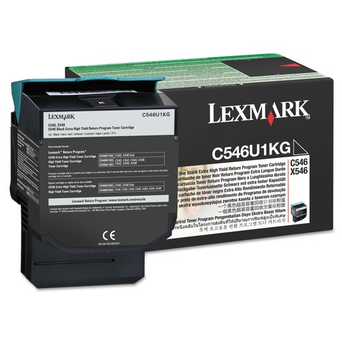 Ink & Toner | Lexmark C546U1KG Return Program 8000 Page-Yield Extra High-Yield Toner - Black image number 0