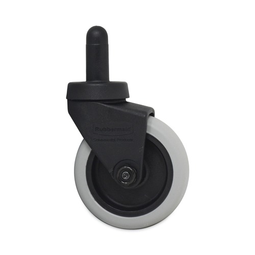 Customer Appreciation Sale - Save up to $60 off | Rubbermaid Commercial FG7570L20000 3 in. Wheel Thermoplastic Rubber Swivel Bayonet Replacement Casters - Black image number 0