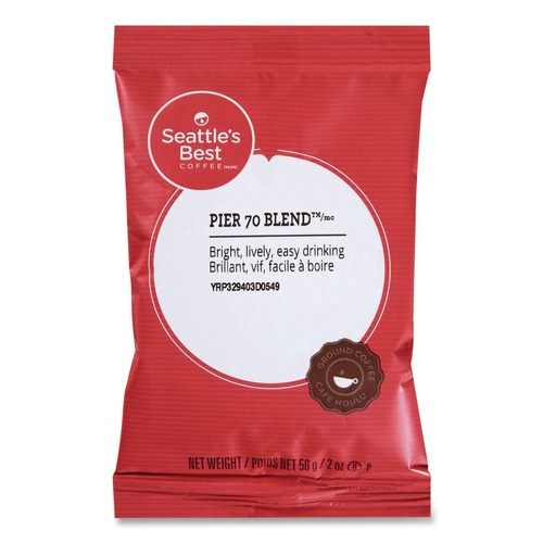 Coffee | Seattle's Best 12420869 2 oz. Premeasured Coffee Packs - Pier 70 Blend (18/Box) image number 0