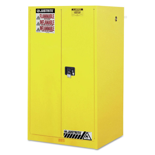Safety Cabinets | Justrite 896000 60 gal. Safety Cabinets for Flammables, Manual-Closing Cabinet - Yellow image number 0