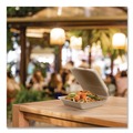 Food Trays, Containers, and Lids | Dart 90FBRHT1 9.14 in. x 9 in. x 2.98 in. ProPlanet Seal Compostable Molded Fiber Hinged Trays - Natural (200/Carton) image number 5