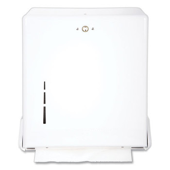 San Jamar 11.63 in. x 5 in. x 14.5 in. True Fold C-Fold/Multifold Paper Towel Dispenser - White
