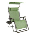 Outdoor Living | Bliss Hammock GFC-467WGB 360 lbs. Capacity 30 in. Zero Gravity Chair with Adjustable Sun-Shade - X-Large, Green Banana Leaf image number 2