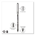 Office Jansan | uni-ball 60126 VISION Fine 0.7 mm Black Ink Roller Ball Pen Stick - Silver/Black/Clear Barrel (1 Dozen) image number 5