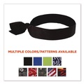 Cooling Gear | Ergodyne 12332 Chill-Its 6700 One Size Fits Most Cooling Bandana Polymer Tie Headband - Black image number 4