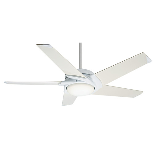 Ceiling Fans | Casablanca 59105 54 in. Stealth DC Snow White Ceiling Fan with Light and Remote image number 0