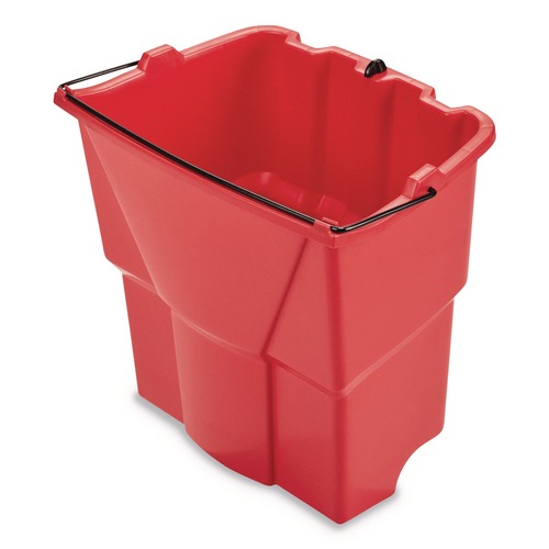 Mop Buckets | Rubbermaid Commercial 2064907 WaveBrake 2.0 18 Quart Plastic Dirty Water Bucket - Red image number 0