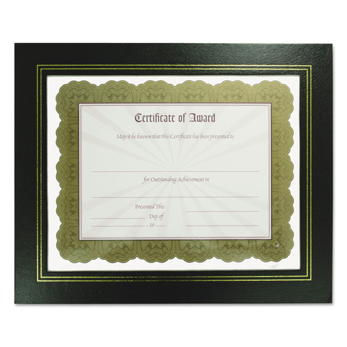 Office Jansan | NuDell 21202 8.5 in. x 11 in. Leatherette Document Frame - Black (2/Pack) image number 0