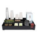 Cleaning Carts | Rubbermaid Commercial 2124078 18.75 in. x 3.62 in. 11-Section Amenity Organizer for all Rubbermaid Commercial Full-Size and Compact Housekeeping Carts - Black image number 1