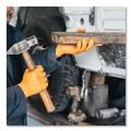 Disposable Gloves | Ammex GWON46100 8 mil Heavy-Duty Industrial Powder-Free Nitrile Gloves - Large, Orange (1000/Carton) image number 5