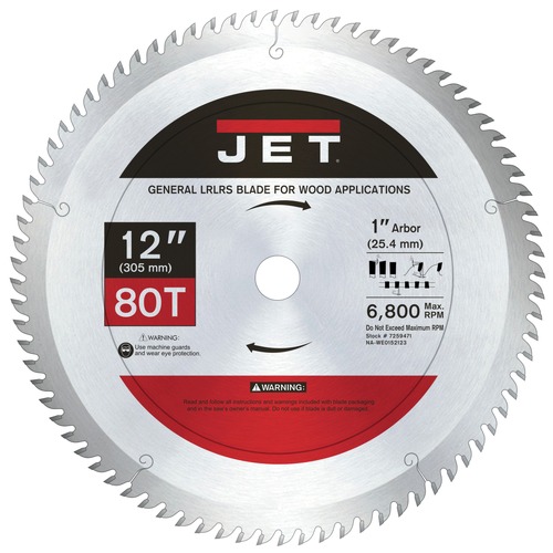 Circular Saw Blades | JET JT9-7259471 12 in. 80T General LRLRS Circular Saw Blade image number 0