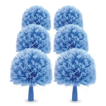 Gritt Commercial GRI1036PK 8 in. Length Cobweb/Corner Duster Brush - Blue (6/Pack)