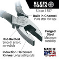Pliers | Klein Tools J213-9NETP Side Cutting Pliers Fish Tape Pulling - Dark Blue/Black image number 1