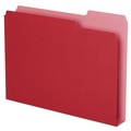 Office Jansan | Pendaflex 54454 1.5 in. Expansion 1/3-Cut Assorted Tabs Double Stuff Letter File Folders - Red (50/Pack) image number 0