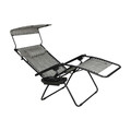 Bliss Hammock GFC-456XWPF Bliss Hammock GFC-456XWPF 360 lbs. Capacity 32 in. Zero Gravity Chair with Adjustable Sun-Shade - Platinum Fern image number 2