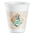 Cutlery | Dart 8X8G 8 oz. Cafe G Foam Hot/Cold Cups - Brown/Green/White (1000/Carton) image number 0