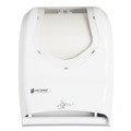 San Jamar T1470WHCL Smart System iQ Sensor 16.5 in. x 9.75 in. x 12 in. Cordless Towel Dispenser - White/Clear (Tool Only) image number 1