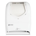 Paper Towel Holders | San Jamar T1470WHCL Smart System iQ Sensor 16.5 in. x 9.75 in. x 12 in. Cordless Towel Dispenser - White/Clear (Tool Only) image number 1