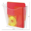  | Deflecto 63001 Euro-Style DocuPocket 10.25 in. x 4 in. x 10 in. A4/Legal/Letter/Magazine/Portfolio Size Portrait Wall File - Clear image number 3