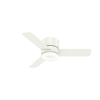 Hunter 59452 44 in. Minimus Ceiling Fan with Remote and LED Light Kit (Fresh White)
