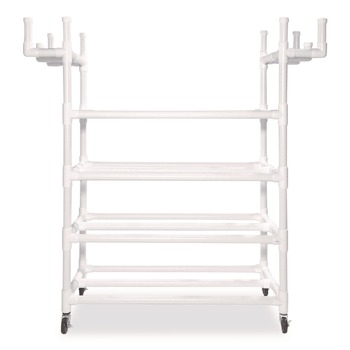 Champion Sports PECART 19 in. x 61 in. x 62 in. 176 lbs. Capacity Plastic Equipment Cart - White