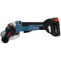 Angle Grinders | Bosch GWS18V-45PSCB14 18V EC Brushless Connected 4-1/2 In. Angle Grinder Kit with No Lock-On Paddle Switch and CORE18V Battery image number 3