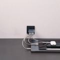 Office Electronics & Batteries | Verbatim 32202 100 Watts 4-Port GaN Wall Charger - Black/Gray image number 8