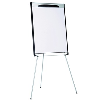 MasterVision 39 in. - 72 in. High Tripod Extension Bar Magnetic Dry-Erase Easel - Black/Silver