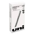  | uni-ball 60126 VISION Fine 0.7 mm Black Ink Roller Ball Pen Stick - Silver/Black/Clear Barrel (1 Dozen) image number 0