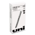 Office Jansan | uni-ball 60126 VISION Fine 0.7 mm Black Ink Roller Ball Pen Stick - Silver/Black/Clear Barrel (1 Dozen) image number 0