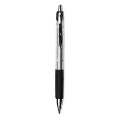 Office Jansan | Universal UNV15540 1 mm Comfort Grip Retractable Ballpoint Pen - Medium, Black (1 Dozen) image number 0