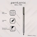 Pens | TOPS PEN12127 Medium 1 mm PENTONIC Stick Ballpoint Pen - Assorted Ink Colors/Charcoal Gray Barrel (25/Pack) image number 1