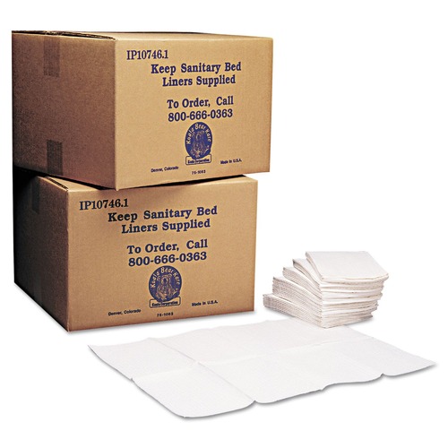 Hand Wipes | Koala Kare KB150-99 13 in. x 19 in. Sanitary Baby Changing Station Bed Liners - White (500/Carton) image number 0