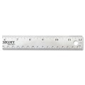 Rulers & Yardsticks | Westcott 10415 12 in. Standard/Metric Stainless Steel Office Ruler With Non Slip Cork Base image number 2