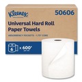 Cleaning & Janitorial Supplies | Kleenex 50606 8 in. x 600 ft. Hard Roll Paper Towels with Premium Absorbency Pockets - White (6 Rolls/Carton) image number 0