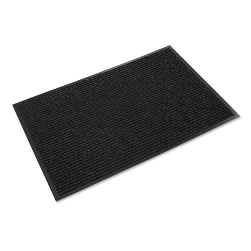 Crown 36 in. x 60 in. Polypropylene Needle Rib Wipe and Scrape Mat - Charcoal