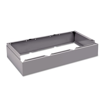Tennsco 36 in. x 18 in. x 6 in. Three Wide Closed Locker Base - Medium Gray