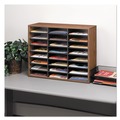Office Jansan | Fellowes Mfg Co. 25043 24 Sections 29 in. x 11-7/8 in. x 26-7/16 in. Literature Organizer - Letter, Medium Oak image number 2