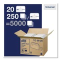 Office Jansan | Tork TC0020 14.5 in. x 17 in. Half-Fold Paper Toilet Seat Cover - White (250/Pack, 20 Packs/Carton) image number 0