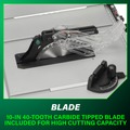 Table Saws | Metabo HPT C10RJSM 15 Amp 10 in. Corded Table Saw with Fold and Roll Stand image number 6