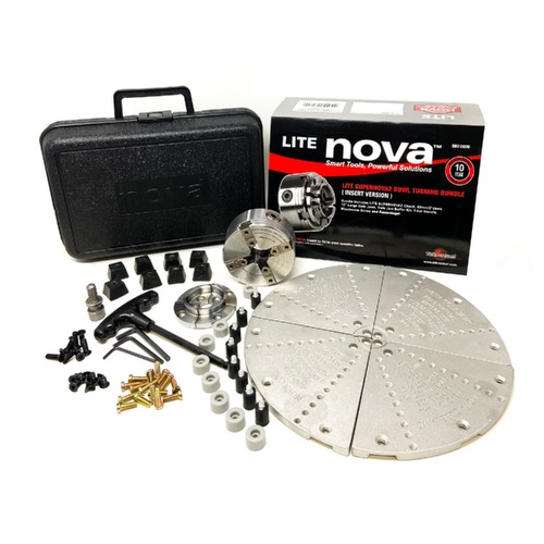 Lathe Accessories | NOVA 23270 Lite SuperNOVA2 Insert Version Bowl Turning Chuck Bundle image number 0