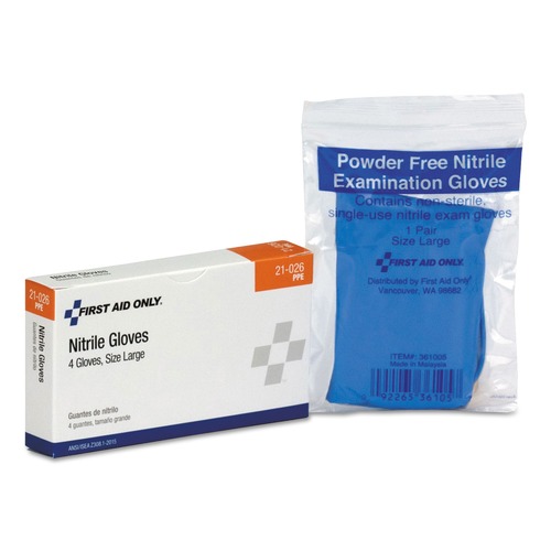 First Aid | First Aid Only 21-026-001 ANSI Compliant Exam Gloves First Aid Kit Refill image number 0