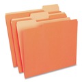 Office Jansan | Universal UNV10507 Deluxe Colored 1/3-Cut Top Tabs Letter Size File Folders - Orange/Light Orange (100/Box) image number 1