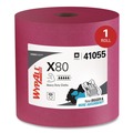 Office Jansan | WypAll 41055 12.4 in. x 12.2 in. Power Clean Jumbo Roll X80 Heavy Duty Cloths - Red (1/Carton) image number 0