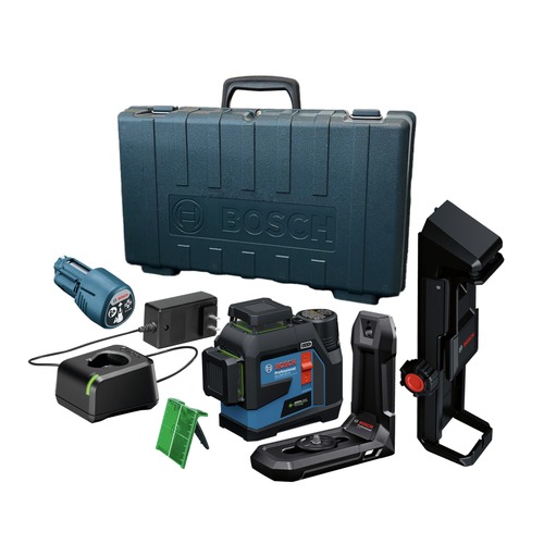 Laser Levels | Factory Reconditioned Bosch GLL330-42CGL-RT 12V MAX 360 Degrees Connected Green-Beam 3-Plane Leveling and Alignment Laser Kit (2 Ah) image number 0
