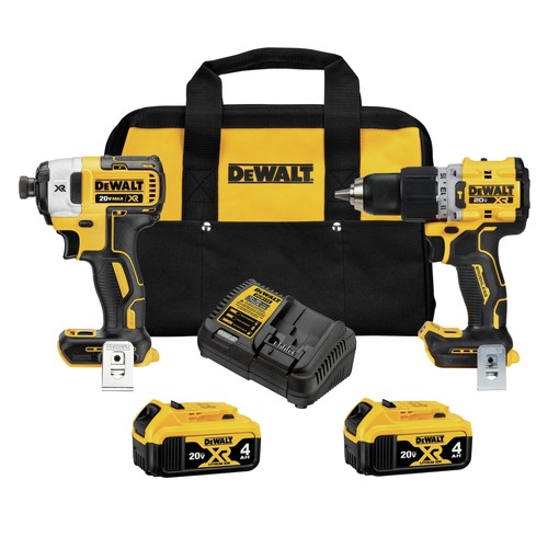 Combo Kits | Dewalt DCK249M2 20V MAX XR Brushless Lithium-Ion Cordless Hammer Driver Drill and Impact Driver Combo Kit with (2) Batteries image number 0