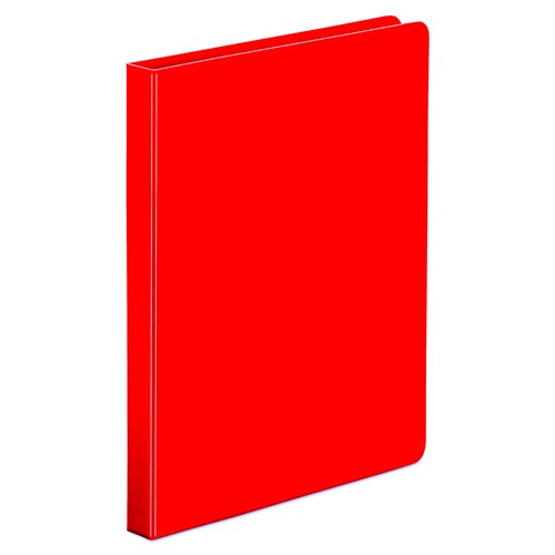 Universal UNV30403 11 in. x 8.5 in., 0.5 in. Capacity, 3 Rings Economy Non-View Round Ring Binder - Red image number 0